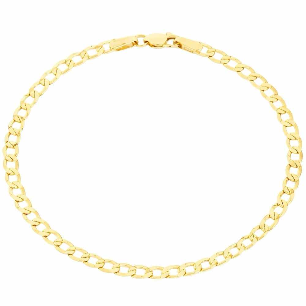 10K Solid Gold Cuban Link Bracelet ✨ 7” Flat Curb Chain ALI Hallmark NEW